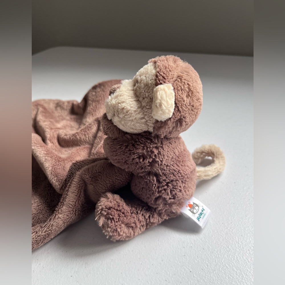Retired Jellycat Bashful Monkey Soother Brown Monkey Lovey Rare